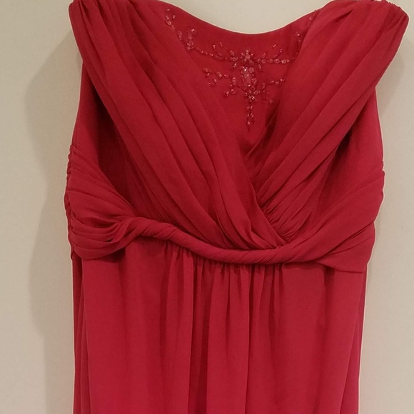 David's Bridal Pink Strapless Dress - Picture 3 of 5